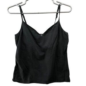 Victoria's Secret Camisole Womens M Black Built In Bra Lining V-Neck Adjustable